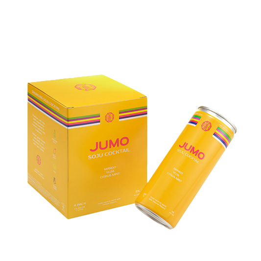 JUMO Soju Cocktail Mango Yuja Citrus Mint 4pk