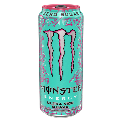 Monster Energy Ultra Vice Guava Energy Drink 16oz Can