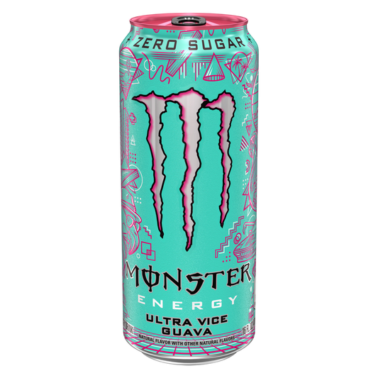 Monster Energy Ultra Vice Guava Energy Drink 16oz Can