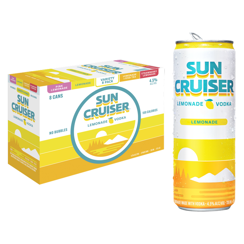 Sun Cruiser Lemonade Vodka Variety Pack 8pk 12oz Can 4.5% ABV