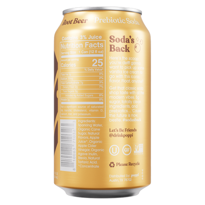 Poppi Prebiotic Soda Root Beer 12oz Can