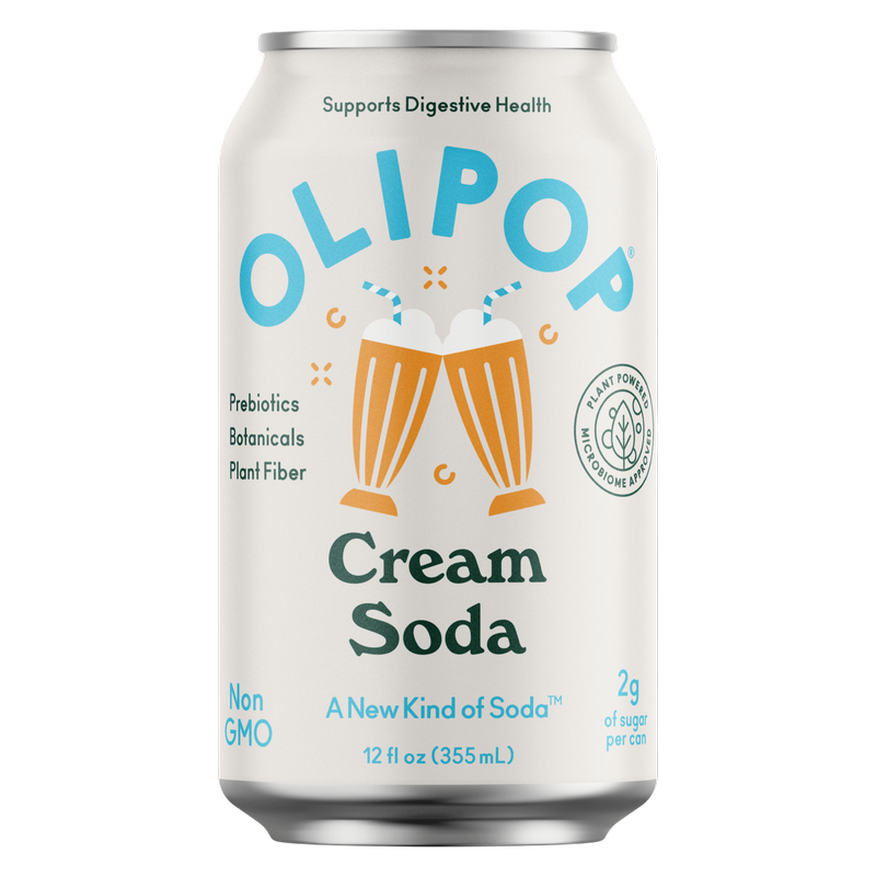 Olipop Cream Soda 12oz Can Shelf Stable