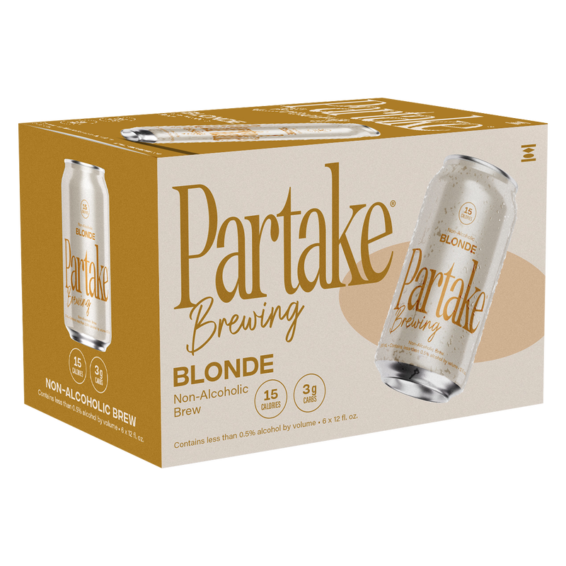 Partake Brewing Blonde Ale Non-Alcoholic 6pk 12oz Can 0.5% ABV