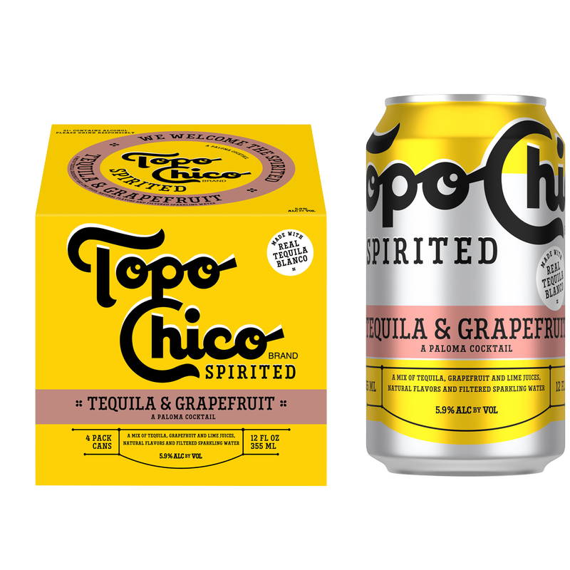 Topo Chico Spirited Tequila & Grapefruit 4pk 12oz cans 5.9% ABV
