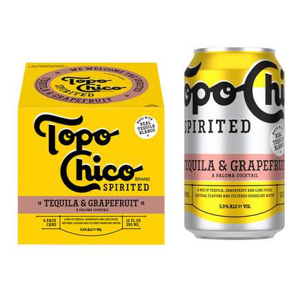 Topo Chico Spirited Tequila & Grapefruit 4pk 12oz cans 5.9% ABV