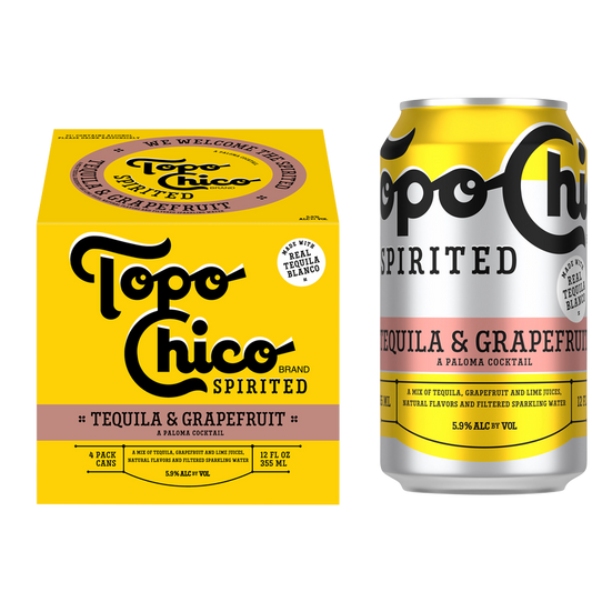 Topo Chico Spirited Tequila & Grapefruit 4pk 12oz cans 5.9% ABV
