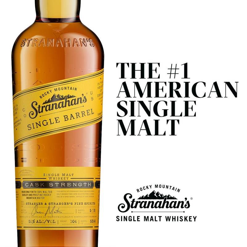 Stranahan’s Cask Strength Single Barrel American Whiskey 750ml (104 Proof)