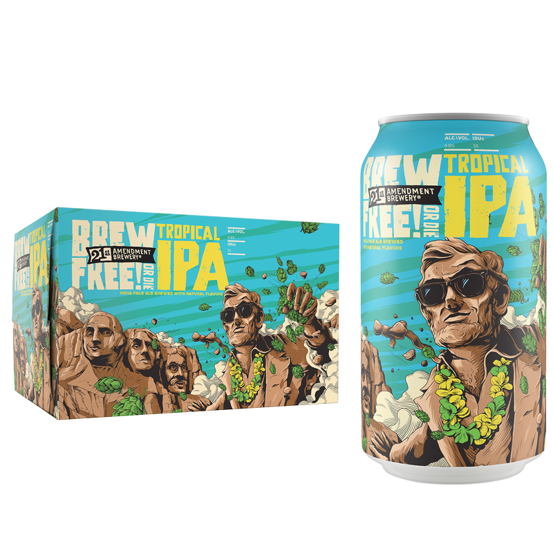 21st Amendment Brew Free or Die Tropical IPA 6pk 12oz Can 6.8% ABV