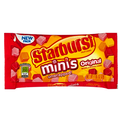 STARBURST ORIGINAL CHEWY MINIS SINGLES 1.85 OZ