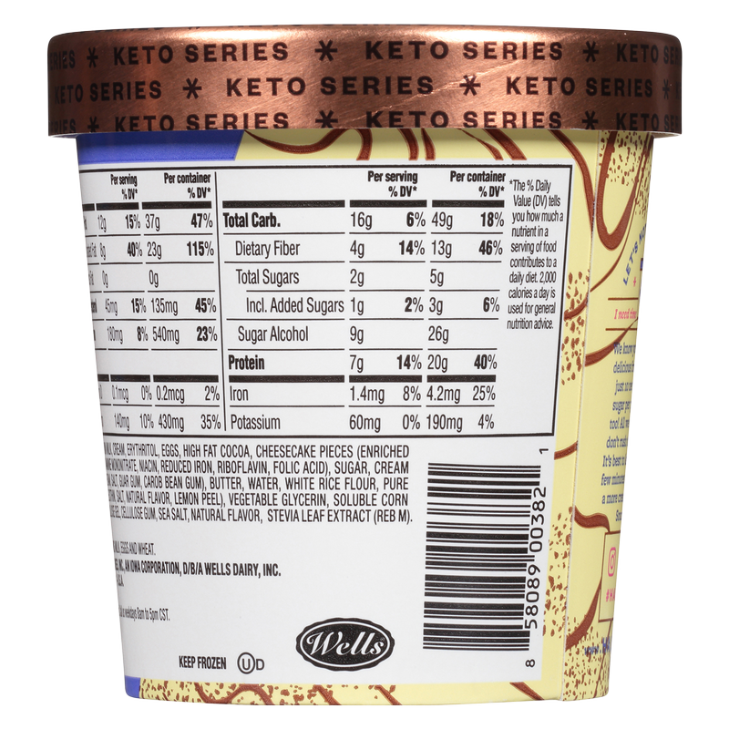 Halo Top Keto Chocolate Cheesecake Ice Cream Pint