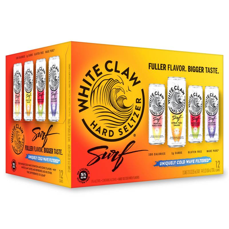 White Claw Hard Seltzer Surf Variety Pack 12pk 12oz Can 5.0% ABV