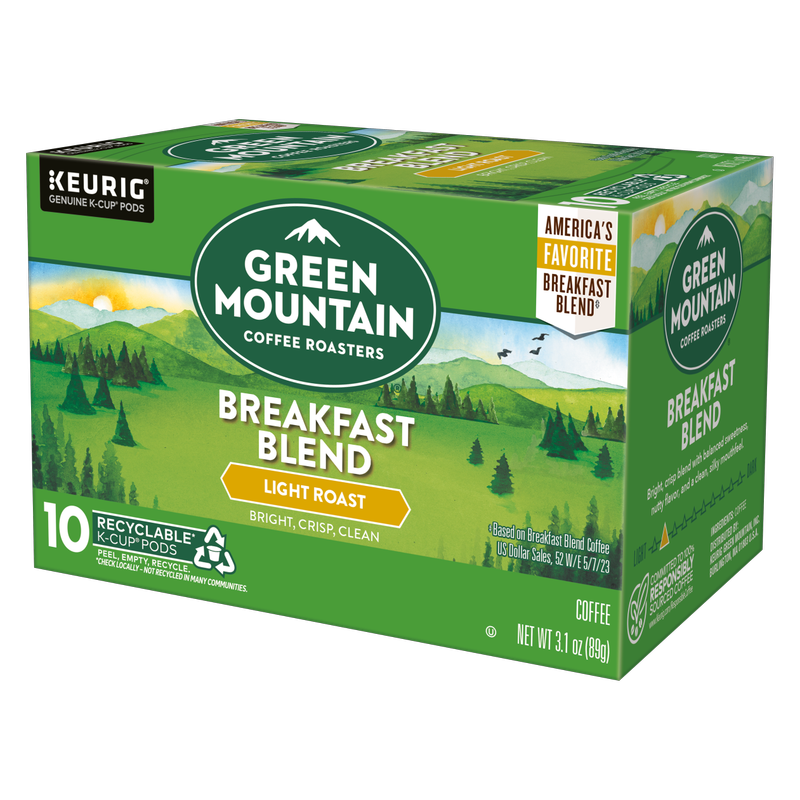 Green Mountain Coffee Breakfast Blend K-Cups 10ct Box