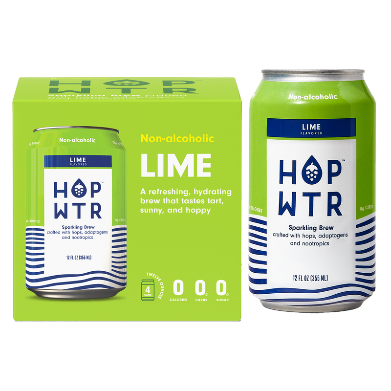 HOP WTR Lime 4pk 12 oz Can