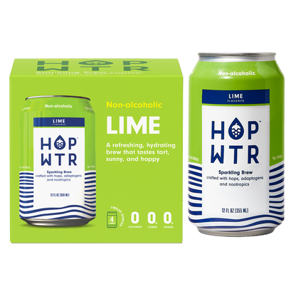 HOP WTR Lime 4pk 12 oz Can