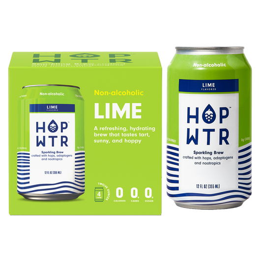 HOP WTR Lime 4pk 12 oz Can