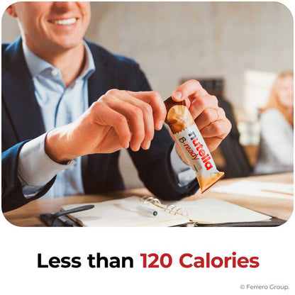 Nutella B-ready, 2 Snack Bars, Hazelnut Spread with Cocoa, Individually Wrapped, Snack Bar Pack