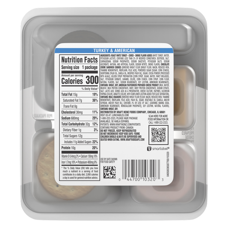 Lunchables Turkey & American Cheese Cracker Stackers with Chocolate Sandwich Cookies  - 3.2oz