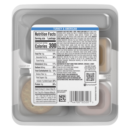 Lunchables Turkey & American Cheese Cracker Stackers with Chocolate Sandwich Cookies  - 3.2oz