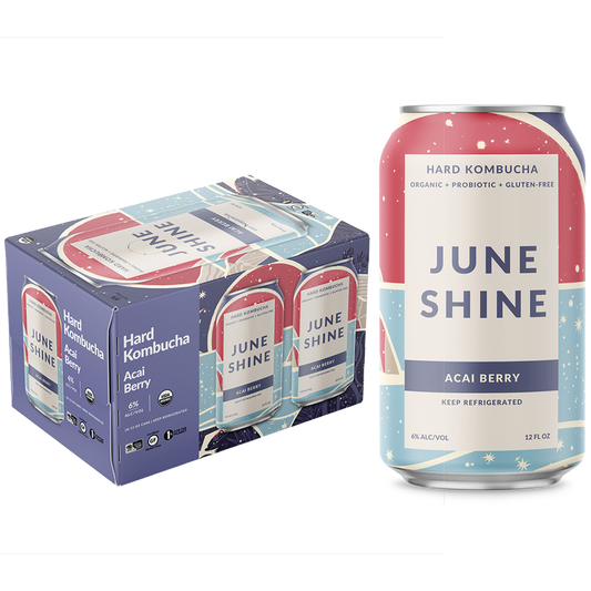 JuneShine Acai Berry Kombucha Hard Kombucha 6pk 12oz Can 6.0% ABV