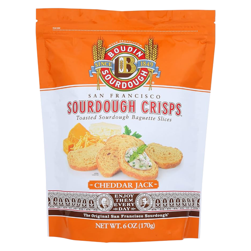 Boudin Sourdough Crisps Cheddar Jack, 6 oz