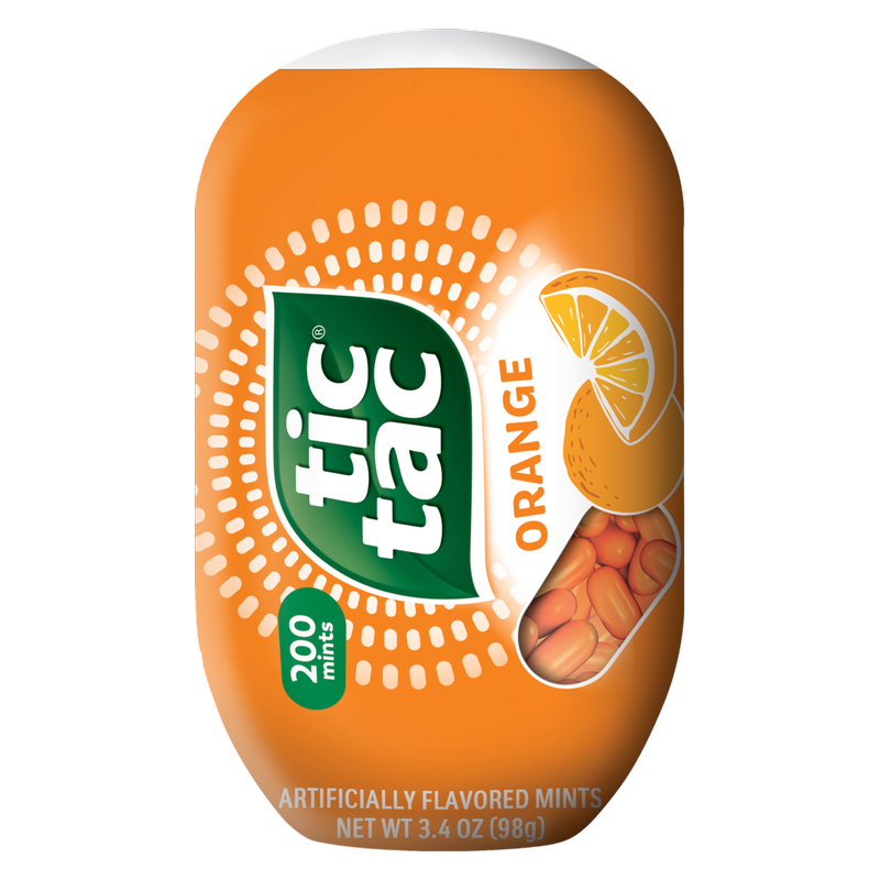 Tic Tac Orange Flavored Mints, On-The-Go Refreshment, 3.4 oz Bottle Pack