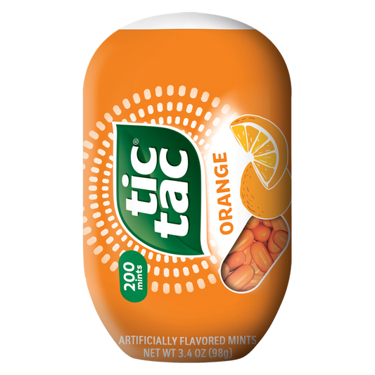Tic Tac Orange Flavored Mints, On-The-Go Refreshment, 3.4 oz Bottle Pack
