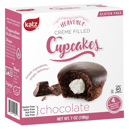 Katz Gluten Free Creme Filled Chocolate Cupcakes 7oz