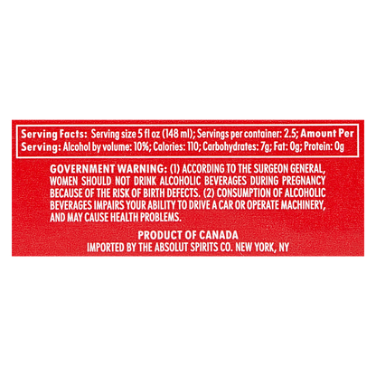 Absolut Berry Vodkarita 4pk 12oz Can 10.0% ABV