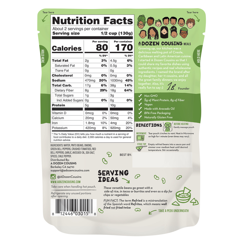 A Dozen Cousins Refried Pinto Beans 10oz