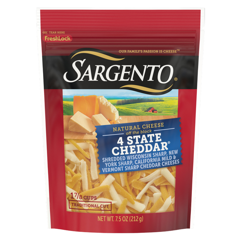 Sargento Shredded 4 State Cheddar Natural Cheese - 7.5oz