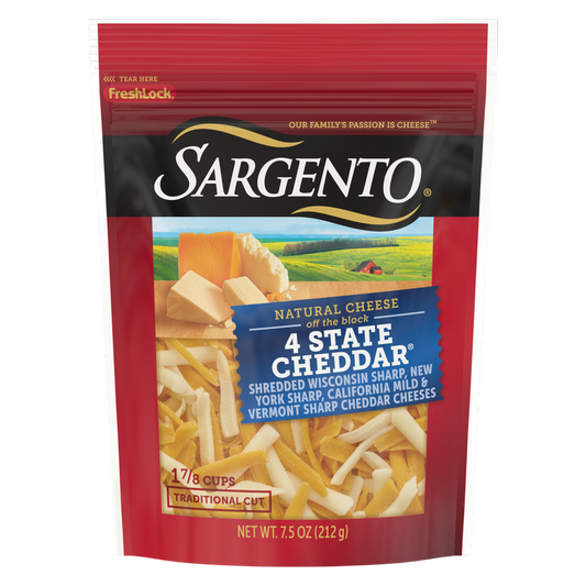 Sargento Shredded 4 State Cheddar Natural Cheese - 7.5oz