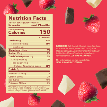 Tru Fru Strawberries Hyper-Dried Fresh in White & Dark Chocolate, 3.4oz