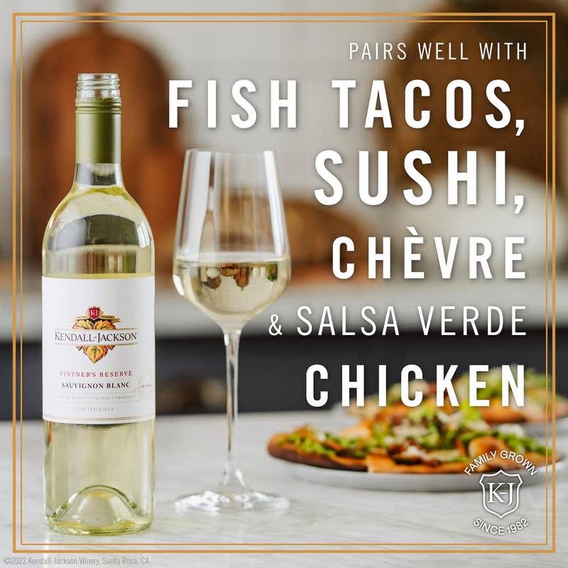 Kendall-Jackson Vintner's Reserve California Sauvignon Blanc White Wine, 750ml