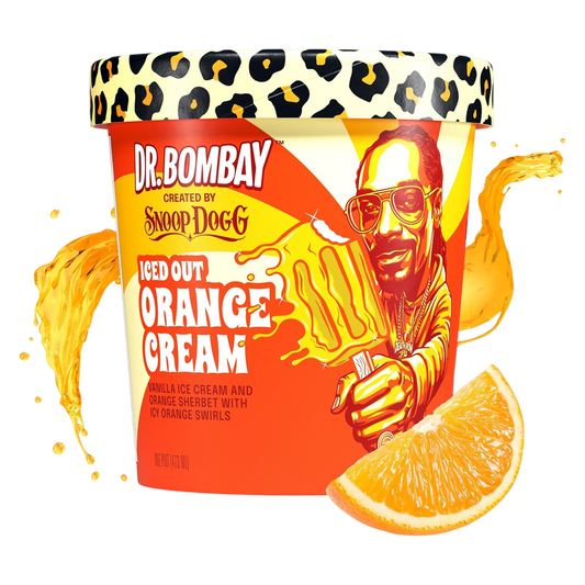 Dr. Bombay Iced Out Orange Cream Ice Cream Pint, 16 fl oz