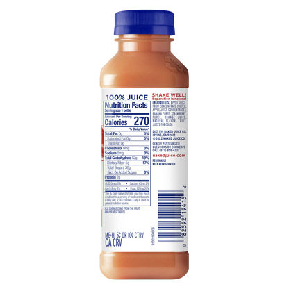 Naked Juice Strawberry Banana Smoothie 15.2oz Btl