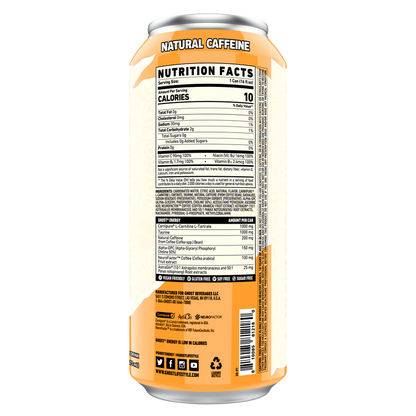 GHOST® Energy Orange Cream 16oz Can
