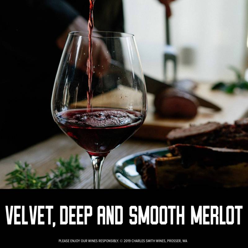 Charles Smith Velvet Devil Merlot 750ml Btl 13.5% ABV