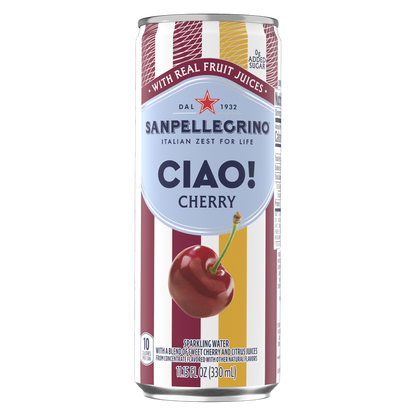 San Pellegrino Ciao! Cherry Sparkling Water 6pk 330mL Can