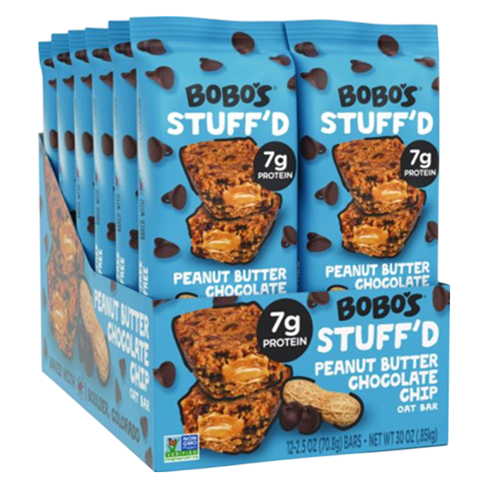 BOBO'S Stuff'd Peanut Butter with Chocolate Chips 12 ct