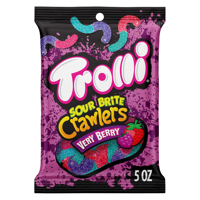 Trolli Very Berry Sour Brite Crawlers Gummy Candy 5oz