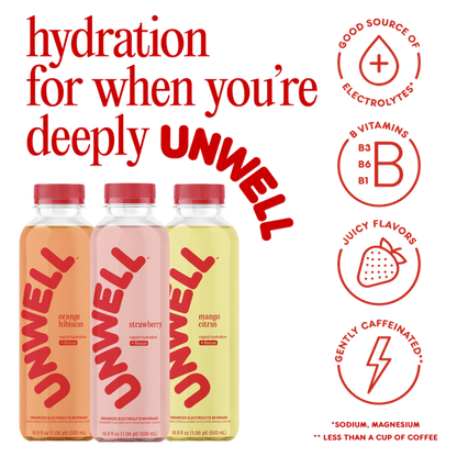 Unwell Strawberry Hydration Drink 16.9oz Btl