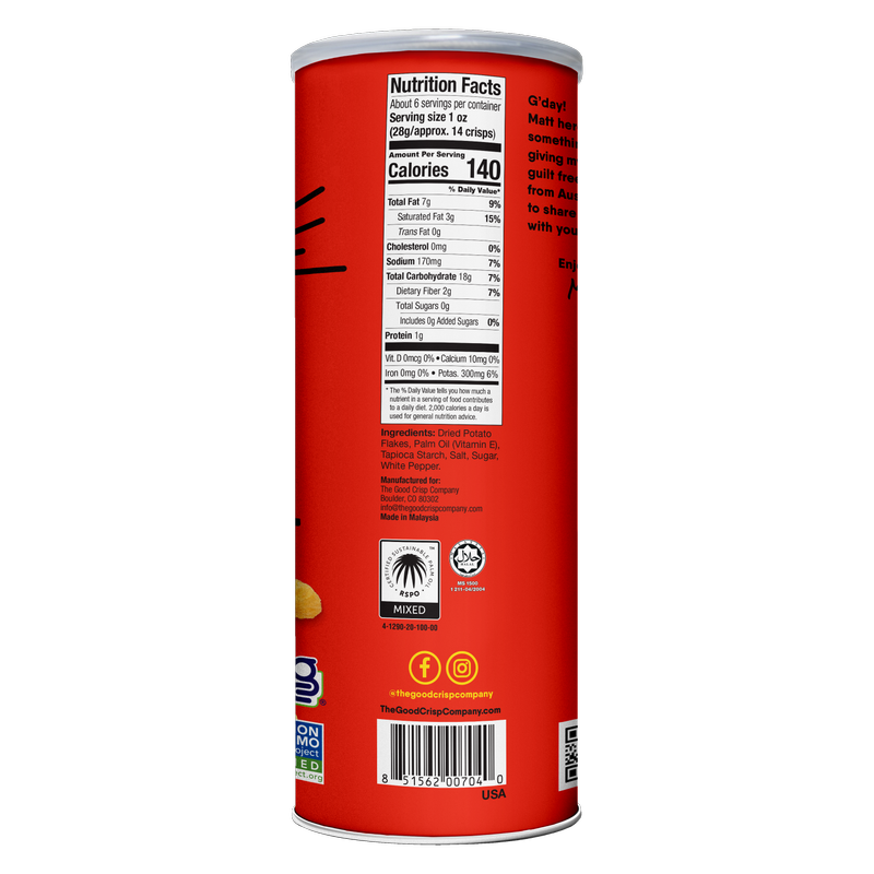 The Good Crisp Company Original Potato Crisps 5.6oz