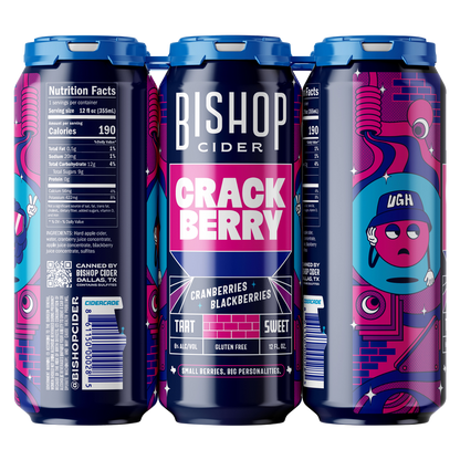Bishop Cider Crackberry 6pk 12oz Can 6% ABV