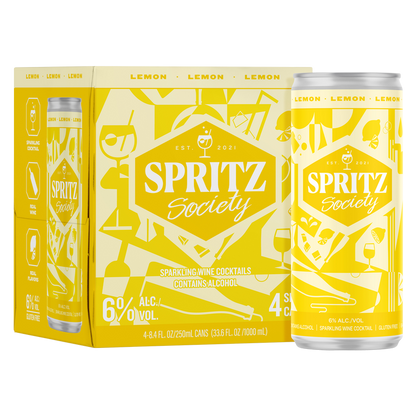 Spritz Society Lemon 4pk 250ml Can 6.0% ABV