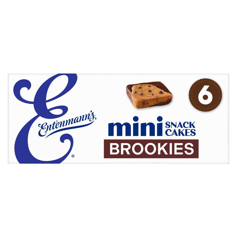 Entenmann's Brownie Chocolate Chip Mini Snack Cakes, 6 packs, 12 oz