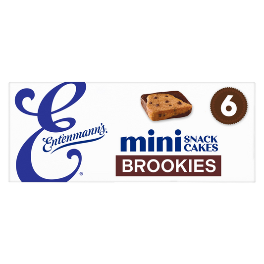 Entenmann's Brownie Chocolate Chip Mini Snack Cakes, 6 packs, 12 oz