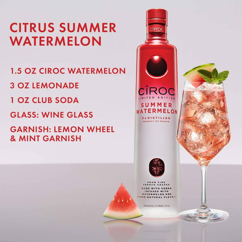 Ciroc Summer Watermelon Vodka 750ml (70 Proof)