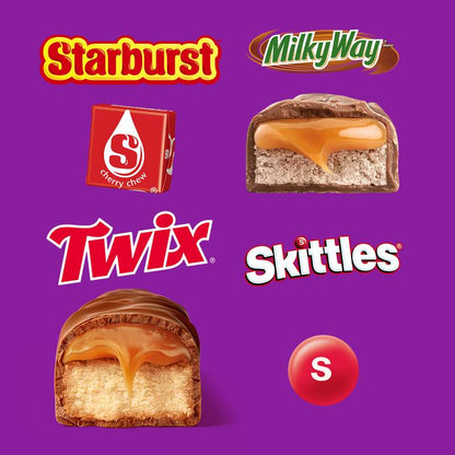 Starburst, MilkyWay, Skittles, & Twix Variety Mix, 70 Pieces