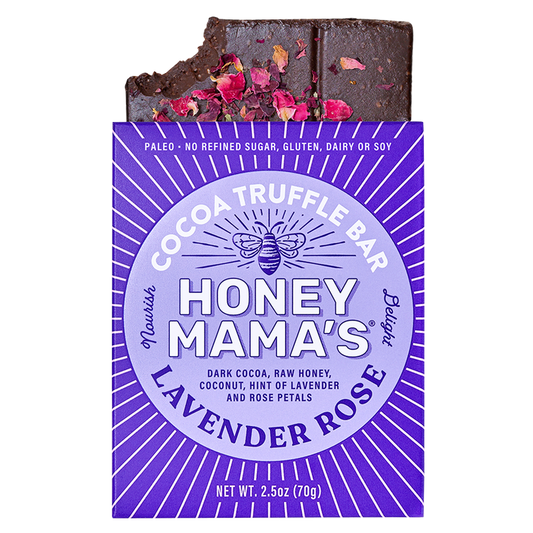 Honey Mama's Lavender Rose Cocoa Truffle Bar 2.5oz