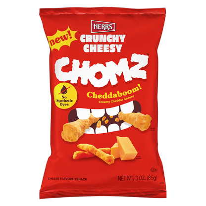 Herr's Crunchy Cheesy Chomz, Cheddaboom, 3oz